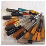 Large Lot of screwdrivers and nut drivers, including some Craftsman brand