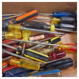 Large lot of Vintage screwdriver tools, including brands such as Craftsman and Stanley