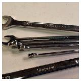 Snap-on combination wrenches, featuring a Flank Drive plus profile on the open end