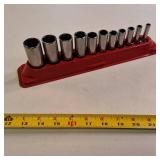 Snap-on 11-piece 3/8" Drive 6-point SAE Flank Drive Deep Socket Set (Part Number: 211SFSY)