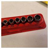 Snap-on 110TMY 10-piece shallow 6-point socket set - 1/4" drive SAE socket sizes