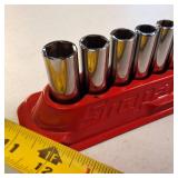 Snap-on 110STMDY is a 10-piece, 1/4" drive, 6-point SAE deep socket set. Professional-grade