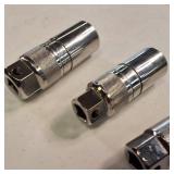 Lot of three Snap-on spark plug sockets