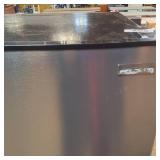 Vissani Top Freezer Mid sized Refrigerator in a stainless steel look - Model #MDFF7SS