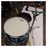 Vintage 1970s Pearl Wood-Fiberglass shell tom drum - 13" Head with Professional Stand and Hard Sided Carrying Case