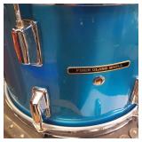 Vintage 1970s Pearl Wood-Fiberglass shell tom drum - 13" Head with Professional Stand and Hard Sided Carrying Case