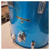 Pearl "Blue Satin" Fiberglass Series 14" Tom (Note: matching drums and cymbals found later in this auction)