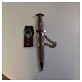 German SA-Style Service Dagger with a "credit card" style tool includes 11+ functions