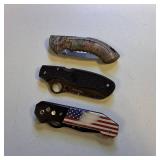 Mixed Lot: Patriotic Spring Assisted Folding Knife plus two more!