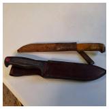 Lot of vintage fixed-blade knives (2 total)