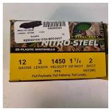 Four boxes (100 rnds) of Remington Nitro-Steel High Velocity 12 GA. shotgun shells