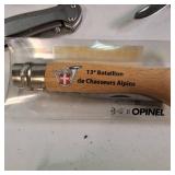 Opinel Folding Knife Collection - No. 10 with Corkscrew, No. 08, K-BAR,