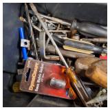 Plastic tool box chock full of tools