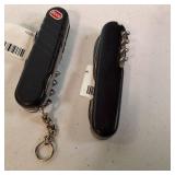 Lot of vintage multi-tool pocket knives and keychain accessories