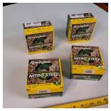 4 boxes of Remington Nitro-Steel Duplex high-velocity steel blend shotshells.