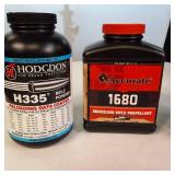 Lot of  three 1-pound containers of smokeless rifle powder from leading manufacturers