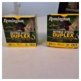 (2) Boxes Remington Nitro-Steel Duplex 12ga 3-inch 25rd Boxes