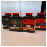 Reloading Powder Lot: (2) Ramshot TAC 1 lb & (2) Accurate 1680 1lb