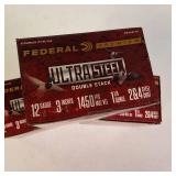 Federal Premium Ultra Steel 12 gauge shotshells (3) Boxes, 75 shells in total