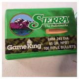 Sierra GameKing 6mm .243 85 Gr. HPBT Bullets - 200 Count