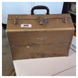 Vintage Bronze Metal Tool Box / Tackle Box