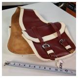Handcrafted Two-Tone Leather Saddle Bags - New!