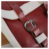 Handcrafted Two-Tone Leather Saddle Bags - New!