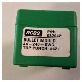 RCBS 2-Cavity Bullet Mold - .44-240-SWC with Top Punch #421