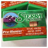 Sierra Pro-Hunter .45 caliber 300-grain bullets - Lot of (3) boxes