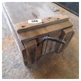 Long, heavy-duty vintage wooden crate