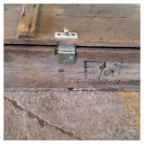 Long, heavy-duty vintage wooden crate