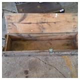 Long, heavy-duty vintage wooden crate