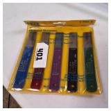 5-piece EZE-LAP Diamond Needle File Set, manufactured by EZE-LAP Diamond Products in the USA.