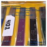 5-piece EZE-LAP Diamond Needle File Set, manufactured by EZE-LAP Diamond Products in the USA.