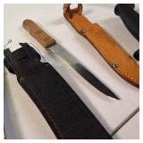 Lot of 3 Fixed Blade Survival & Tactical Knives with Sheaths