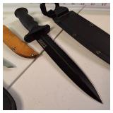 Lot of 3 Fixed Blade Survival & Tactical Knives with Sheaths