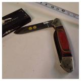 Jumbo Folding Hunter Knife – Indian Head Penny Commemorative w/ Multi-Color Handle