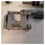 Lot of 2 Mitutoyo Precision Micrometers: 0-1" Outside & 0-1" Interchangeable Anvil