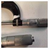 Lot of 2 Mitutoyo Precision Micrometers: 0-1" Outside & 0-1" Interchangeable Anvil