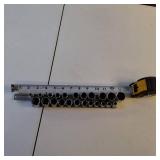 Snap On Metric (19mm to 8mm) & SAE (7/8" to 1/4") Socket Sets on Storage Rails - Professional Grade Hand Tools