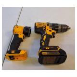DEWALT 20V MAX Cordless Tool Lot: 1/2" Hammer Drill/Driver & LED Work Light