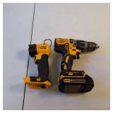 DEWALT 20V MAX Cordless Tool Lot: 1/2" Hammer Drill/Driver & LED Work Light