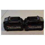 Lot of (2) Makita 40V max XGT® Lithium-Ion 4.0Ah Batteries