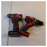 Milwaukee Drill Set: M12 FUEL Hammer Drill w/ 6.0Ah Battery & M18 Compact Drill Driver (Tool Only)