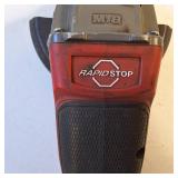 Milwaukee M18 FUEL 4-1/2" / 5" Grinder with a paddle switch.