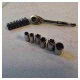 Husky 30-Piece 1/4 in. Drive Metric Socket Wrench Set