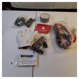 Emergency roadside assistance and first aid kit