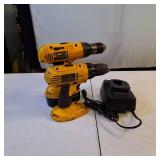 Lot of 2 DeWalt 18V Cordless Drills - Models DC970 & DC759 (Tool Only)