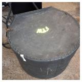 LARGE Bass Vintage Pearl Fiber Glass Shell Drum - 22" Diameter Tom with Evans Skin