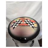 Mancave Racing Flag Shop Stool